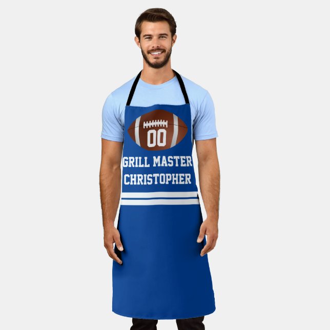 Tablier Personnalisé Football Grill BBQ Tailgate Ap (Porté)