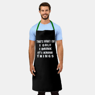 Tablier Personnalisé Funny Mens Golfer Chef Bakers