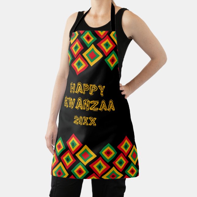 Tablier Personnalisé HAPPY KWANZAA (Insitu)