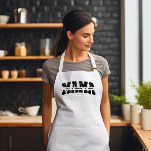 Tablier Personnalisé Maman et enfants Nom Chemise Mère's D