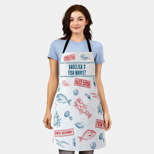 Tablier Personnalisé Marché aux Fruits de Mer Vint