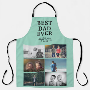 Tablier Personnalisé Meilleur Papa Jamais 6 Photo Collage