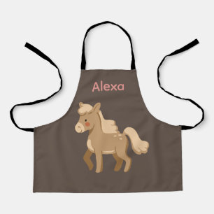 Tablier Personnalisé Monogramme Pony Horse Girl