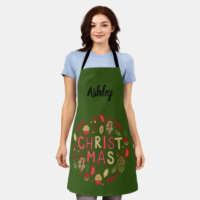 Tablier Personnalisé. Noël. (Porté)