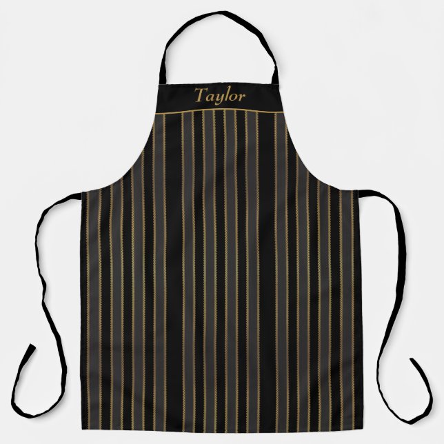 Tablier personnalisé noir et or (Recto)