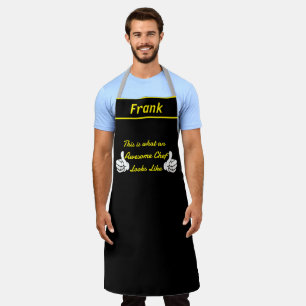 Tablier Personnalisé Nom Awesome Black Chef Personnalisé