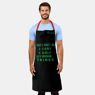 Tablier Personnalisé Nom "C'est ce que je fais" Golfer