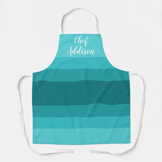 Tablier Personnalisé Ombre Stimulé turquoise (Recto)