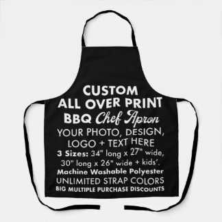 Tablier Personnalisé Partout sur impression BBQ Chef Apron