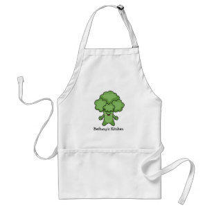 Tablier personnalisé pour adulte au brocoli vert