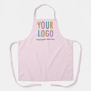 Tablier personnalisé rose avec logo de l'entrepris