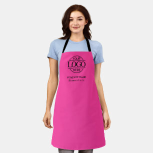Tablier personnalisé rose avec logo uniforme perso