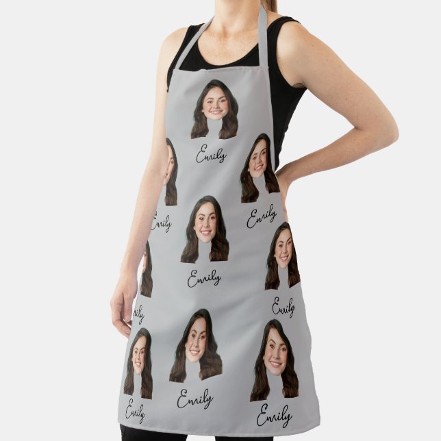 Tablier Personnalisé Visage Chef Cuisine Drôle Cadeau Drôl (Insitu)