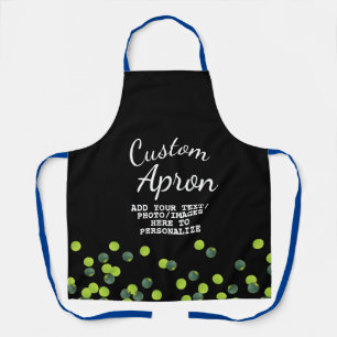 Tablier Personnalisée Boules vertes personnalisées Chef no