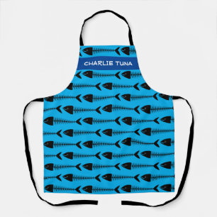 Tablier Personnaliser Blue Fish Motif Apron