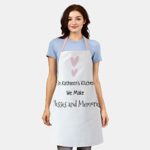Tablier Personnaliser Cœur Rose Abîme Souvenirs Maman Gran