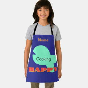 Tablier Personnaliser Cuisine Happy Kids Blue