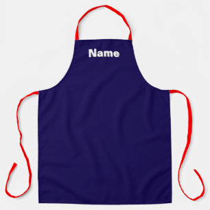Tablier Personnaliser Cuisinier Traiteur Café Bleu foncé C