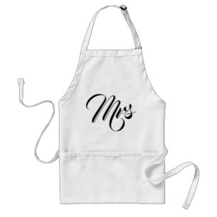 Tablier Personnaliser Custom M. et Mme Couples Pocket Adul