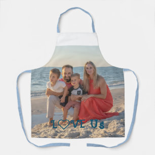 Tablier PERSONNALISER LA Photo De Famille "LOVE US"