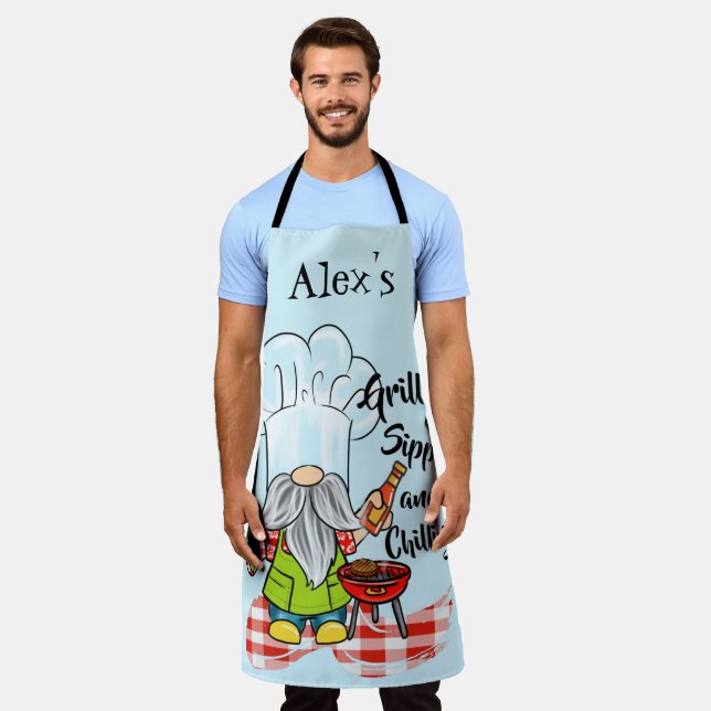 Tablier Personnaliser le barbecue BBQ  (Porté)