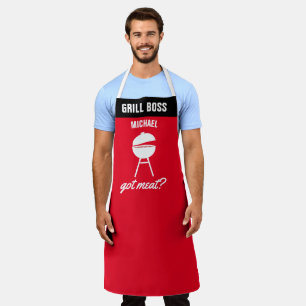 Tablier Personnaliser le chef cuisinier à la viande Funny 