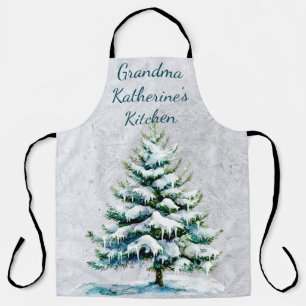 Tablier Personnaliser l'épinette neige hivernale de grand-
