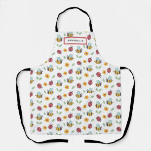 Tablier Personnaliser les abeilles et les Ladybugs