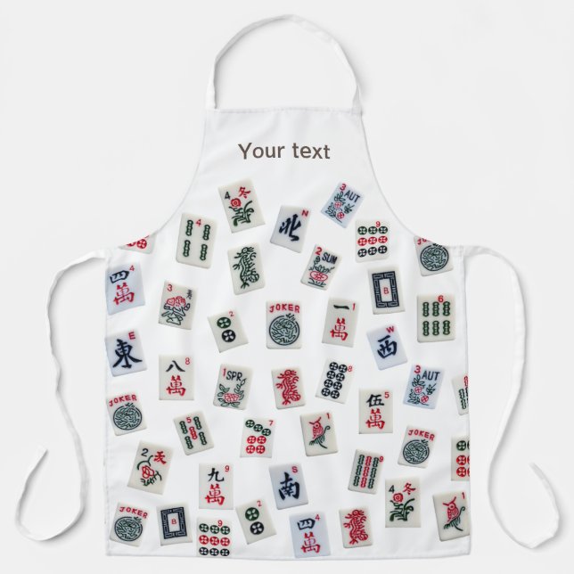 Tablier Personnaliser MahJong tuiles et symboles motifs (Recto)