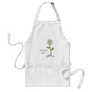Tablier Personnaliser, Merci enseignant, Fleur religieuse