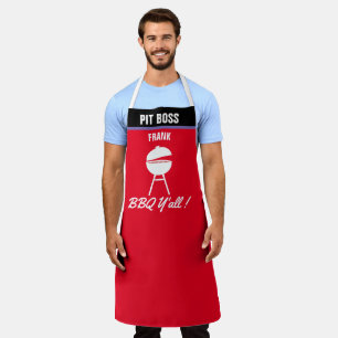 Tablier Personnaliser Pit Boss Funny BBQ Y'all Grill Chef
