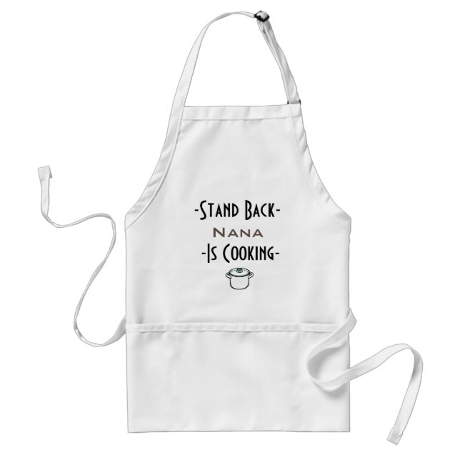 Tablier Personnalized Nana is cooking Text Design Apron (Devant)