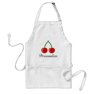 Tablier Personnalized red cherry baking apron