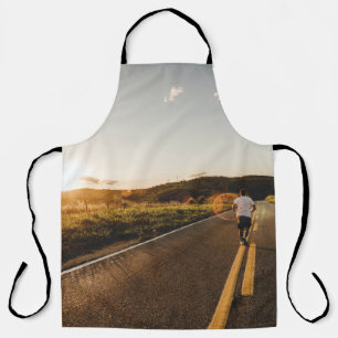 Tablier Personne qui court sur la route le matin
