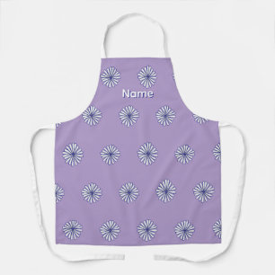 Tablier Pétales Blancs Lavande Cadeau Cuisine Chef Pâtissi