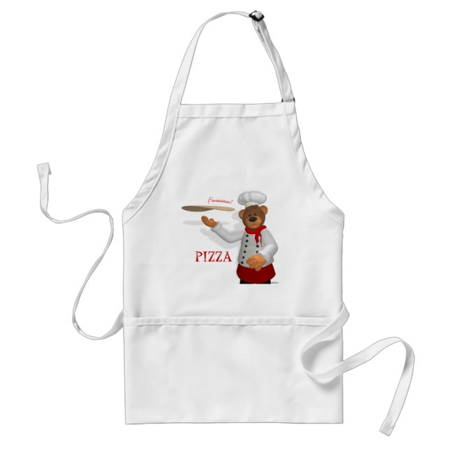 Tablier Petit Baker de pizza d'ours (Devant)