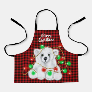 Tablier Petit bébé ours polaire de Noël, petit ours de Pèr