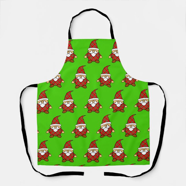 Tablier Petit Carton Gnome Motif appart de Noël (Recto)
