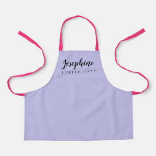Tablier Petit chef personnalisé violet et rose