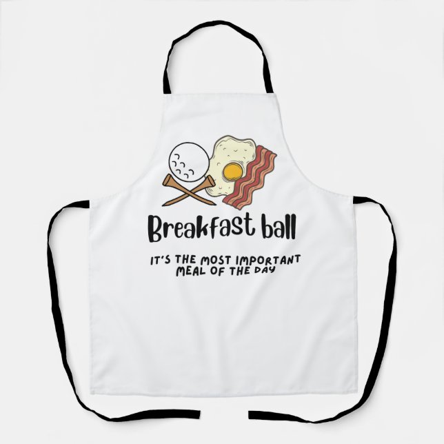 Tablier Petit-déjeuner de golf avec oeuf frit pour golfeur (Recto)