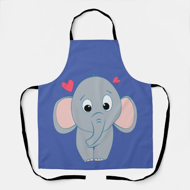 Tablier Petit éléphant mignon (Recto)