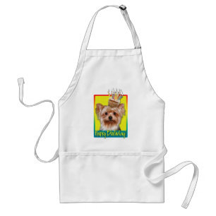 Tablier Petit gâteau d'anniversaire - Yorkshire Terrier