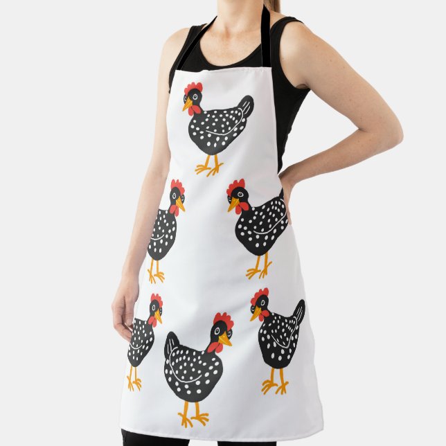 Tablier Petites poules noires (Insitu)