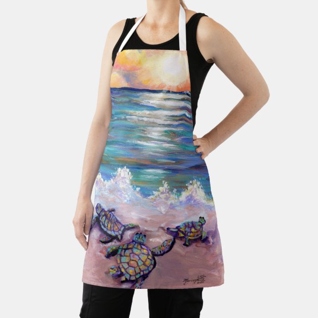 Tablier Petites tortues de mer au Sunrise Kitchen Aprons (Insitu)