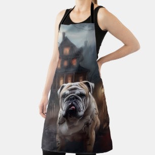 Tablier Peur d'Halloween Bulldog