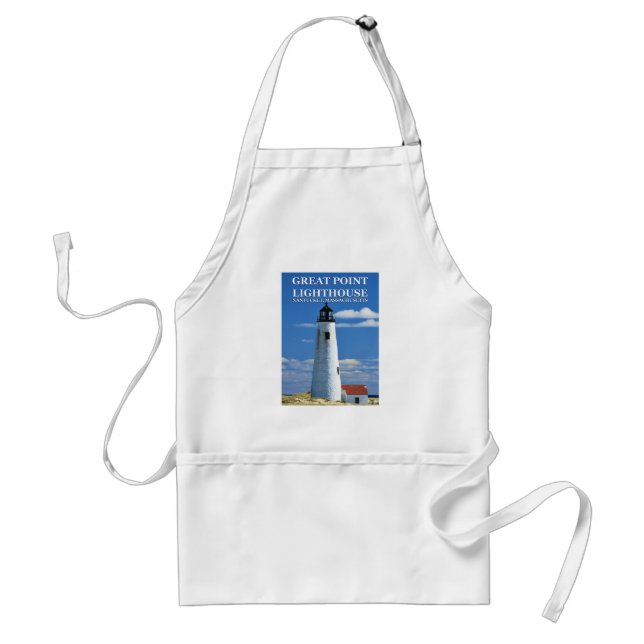 Tablier Phare de Great Point Nantucket MA Apron (Devant)