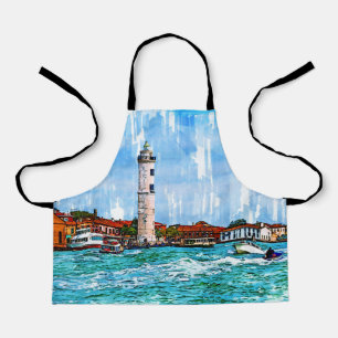 Tablier Phare de Murano, Venise, Italie.