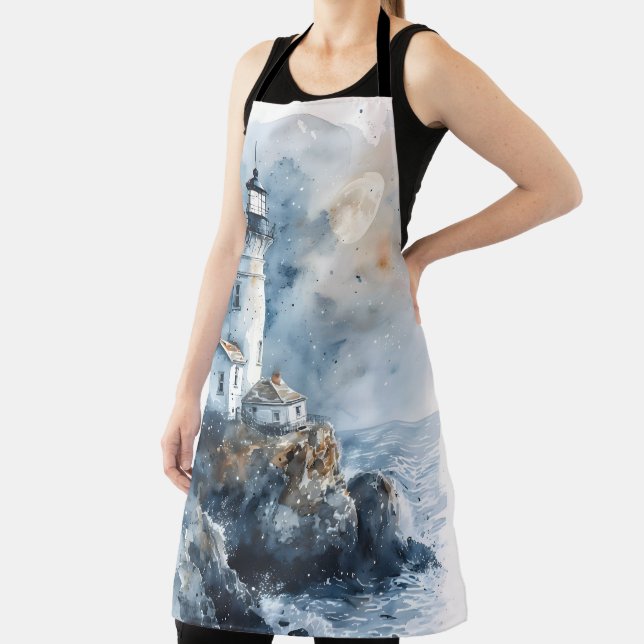 Tablier Phare Lumineux sur la côte rocheuse (Insitu)