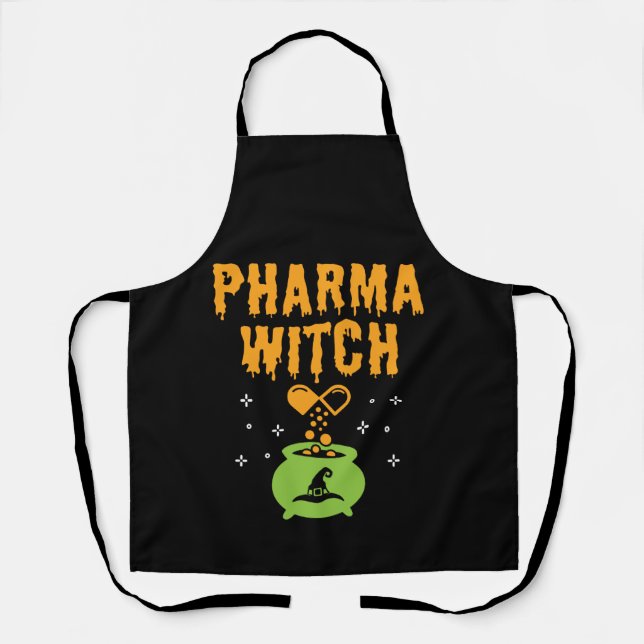 Tablier Pharma Witch Pharmacy Pharmacy Tech Halloween (Recto)