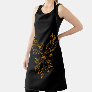 Tablier Phoenix de cuivre se lève sur noir 